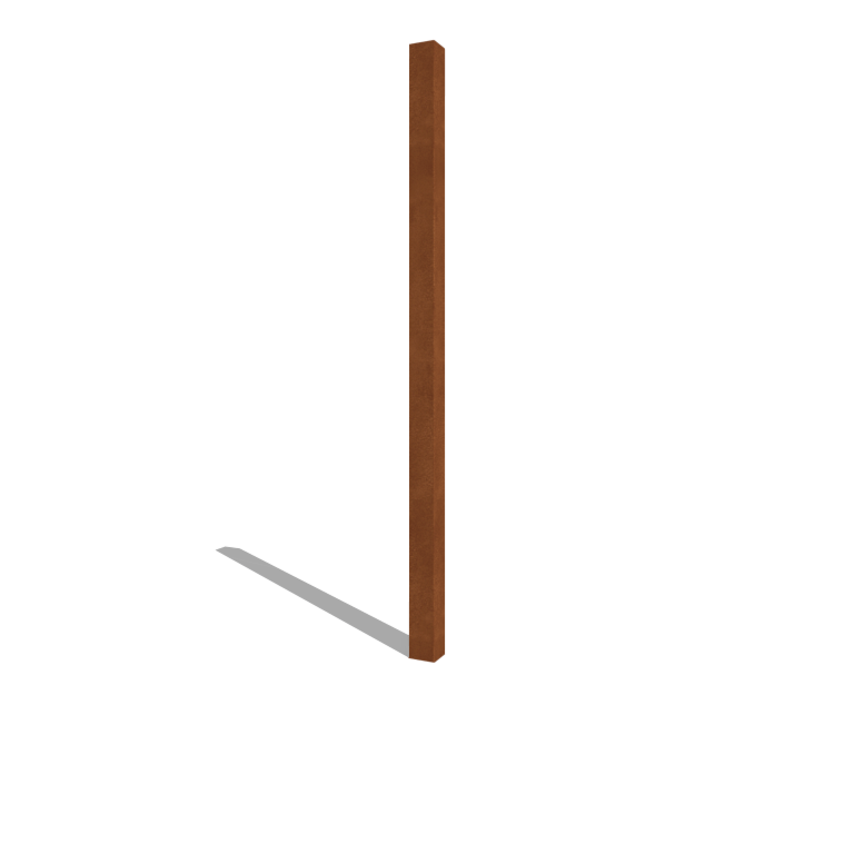Słupki ogrodzeniowe ze stali corten 200 cm