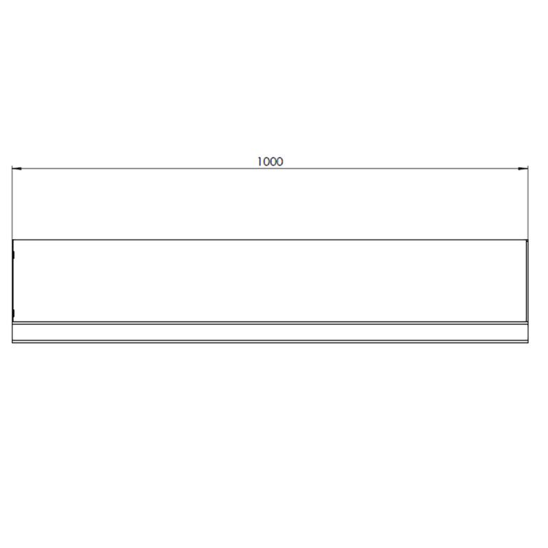 Prosta ściana oporowa ze stali corten 100 cm (wysokość 50 cm)