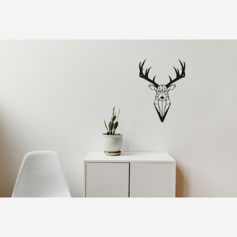 Metalowa dekoracja ścienna Renifer