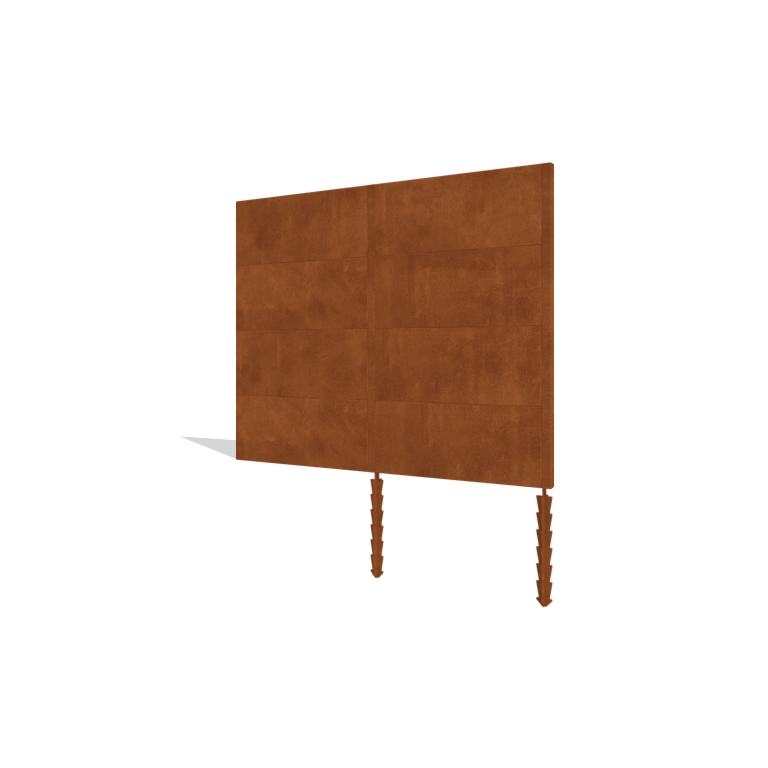 Ogrodzenie ze stali Corten H4 sada 252 cm