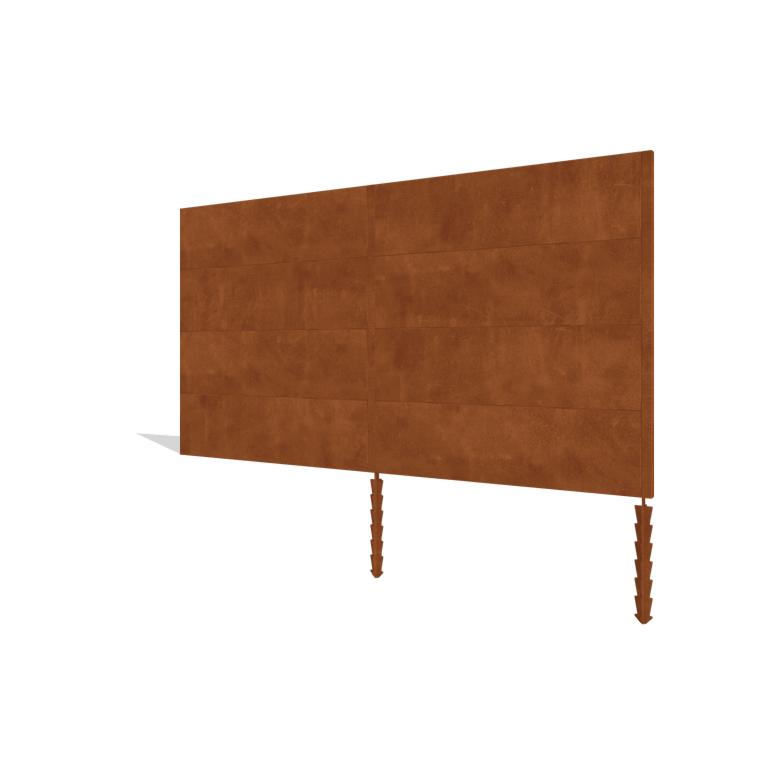 Ogrodzenie ze stali Corten H4 sada 372 cm