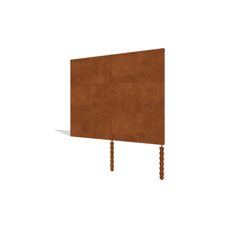 Ogrodzenie ze stali Corten H3 sada 252 cm