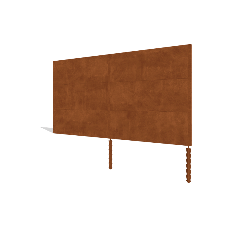 Ogrodzenie ze stali Corten H3 sada 372 cm