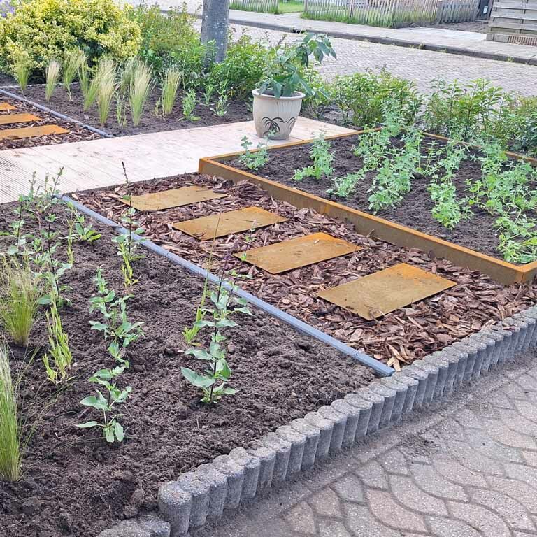 Płytka ogrodowa ze stali corten Prostokąt 75 x 25 cm