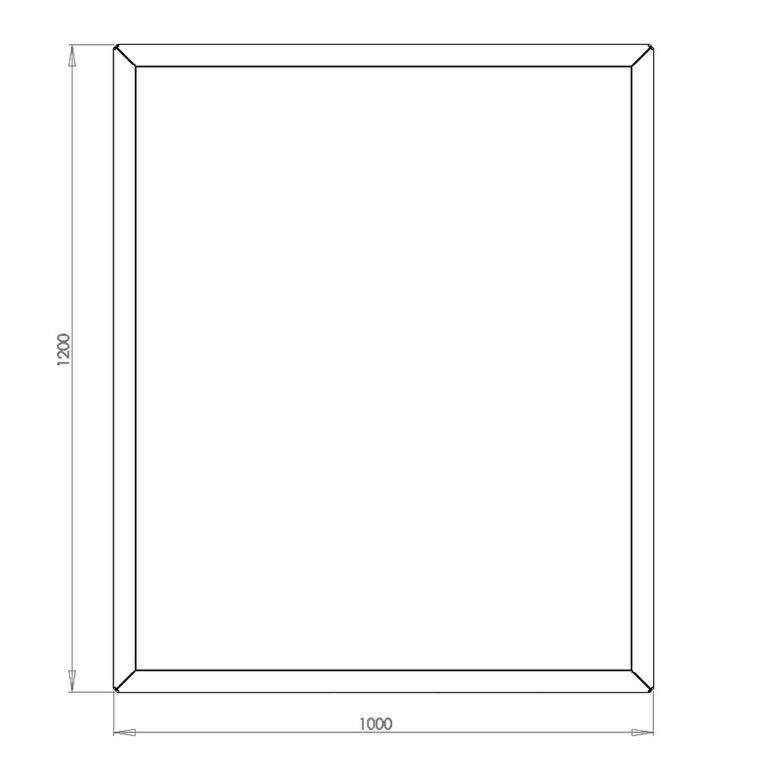Donica ze stali corten Texas 100 x 120 cm