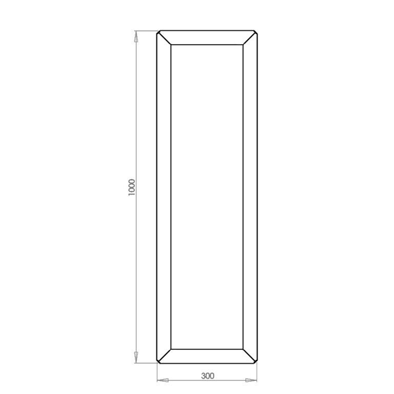 Donica ze stali corten Texas 30 x 100 cm