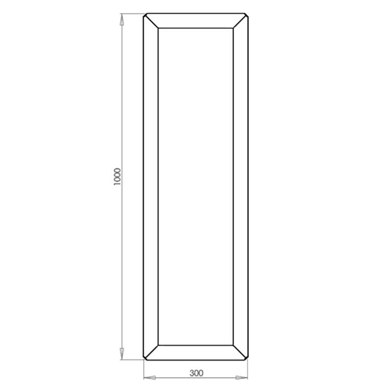 Donica stal malowana proszkowo Texas 30 x 100 cm