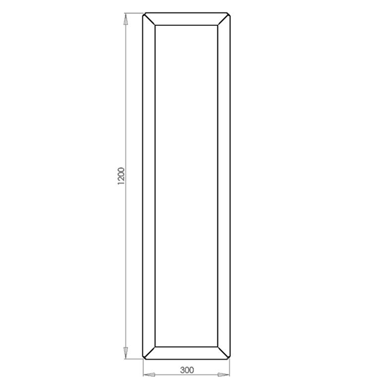 Donica stal malowana proszkowo Texas 30 x 120 cm
