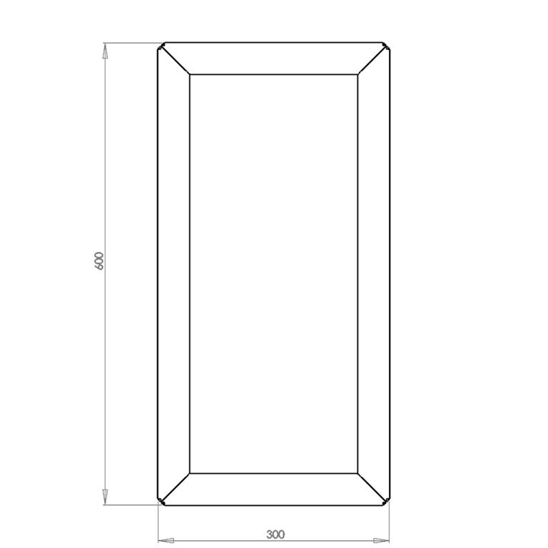 Donica ze stali corten Texas 30 x 60 cm