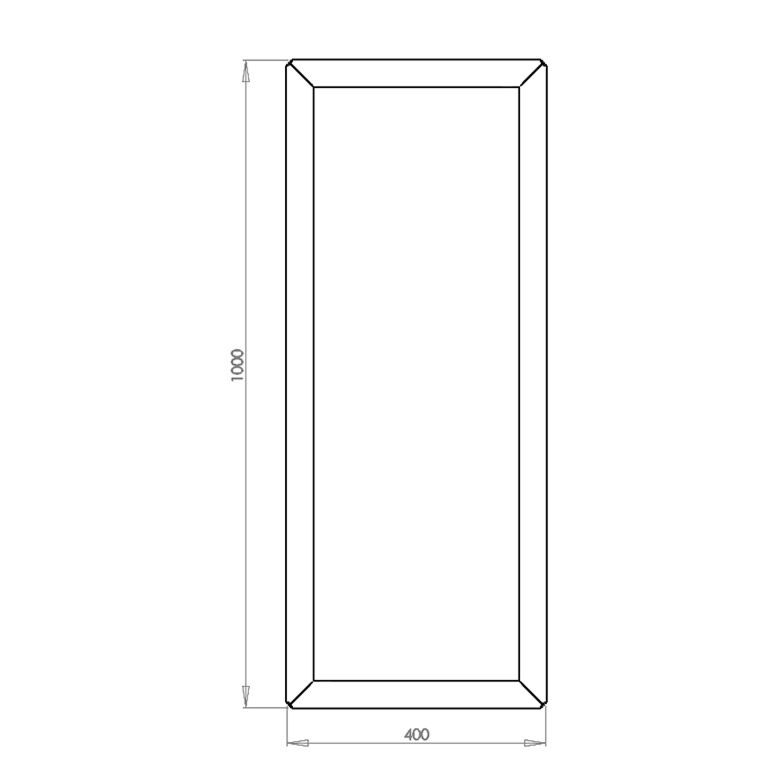 Donica ze stali corten Texas 40 x 100 cm