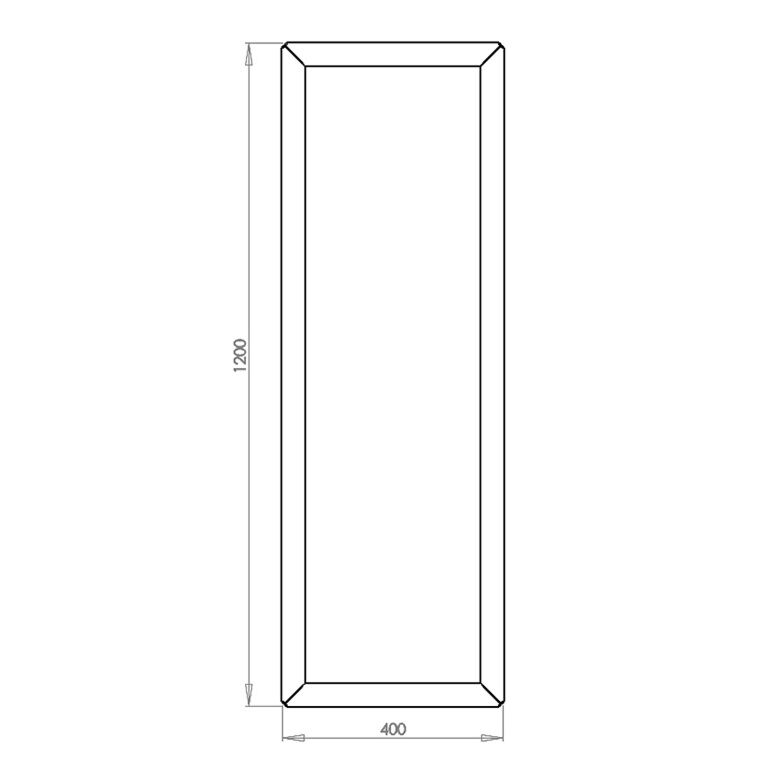 Donica stal malowana proszkowo Texas 40 x 120 cm