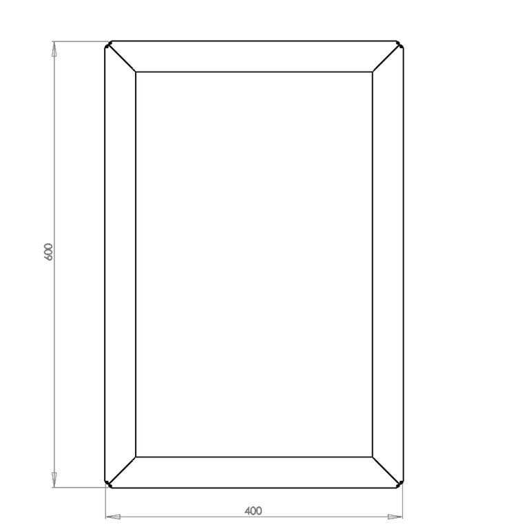 Donica ze stali corten Texas 40 x 60 cm