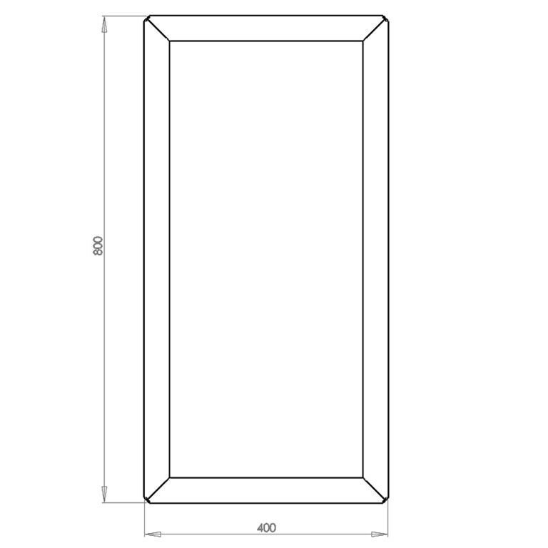 Donica stal malowana proszkowo Texas 40 x 80 cm