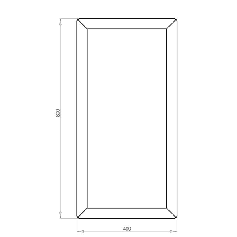 Donica ze stali corten Texas 40 x 80 cm