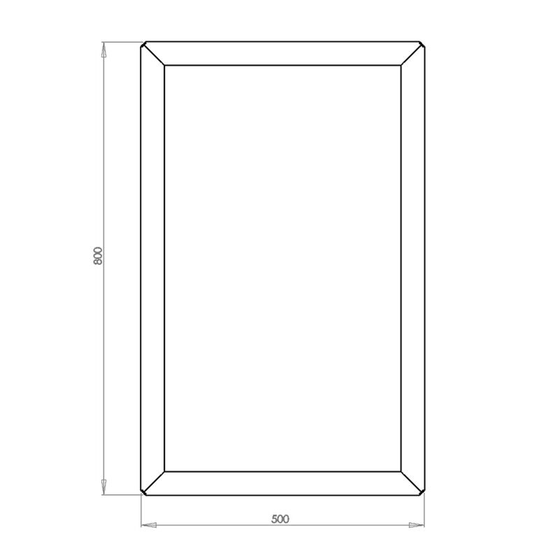 Donica ze stali corten Texas 50 x 80 cm