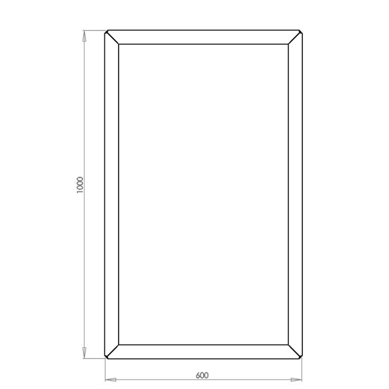 Donica ze stali corten Texas 60 x 100 cm