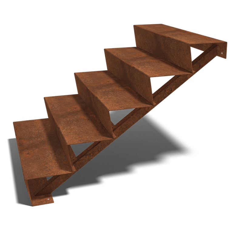 Schodyschodek stal corten New York 5 stopnie (szerokość 120 cm)