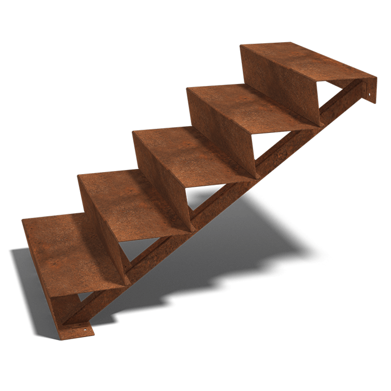 Schodyschodek stal corten New York 5 stopnie (szerokość 100 cm)