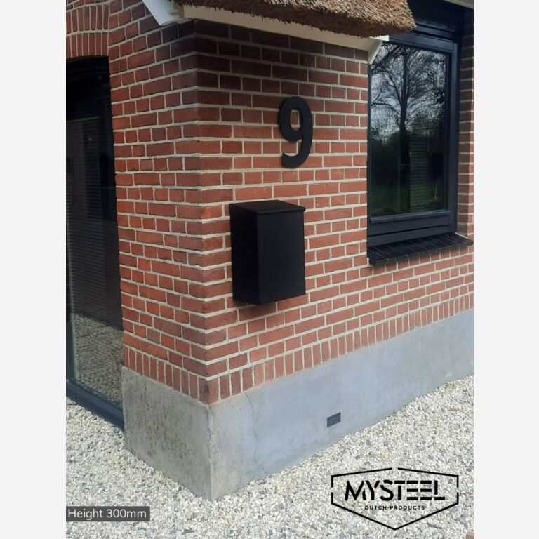 Numer domu ze stali nierdzewnej czarnej 2 - 30 cm