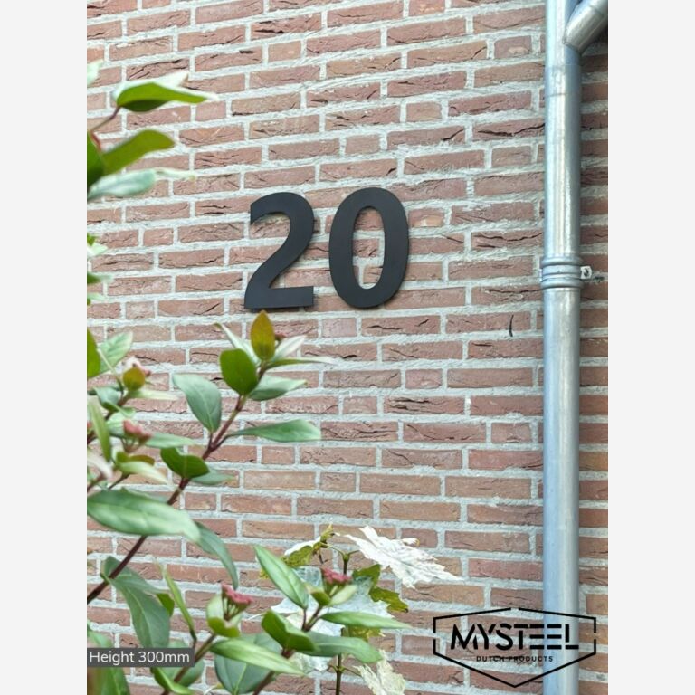 Numer domu ze stali nierdzewnej czarnej 2 - 30 cm