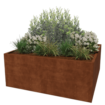 Spawana Donica ze stali corten Montana 200 x 200 x 80 cm