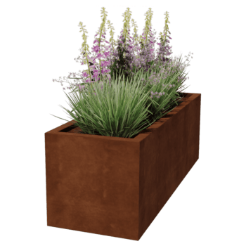 Spawana Donica ze stali corten Montana 150 x 50 x 50 cm