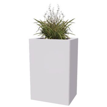 Stalowa donica - Prostokątne - 40 x 30 x 40 cm - Inny kolor RAL - Z płytą dolną - Z nóżkami