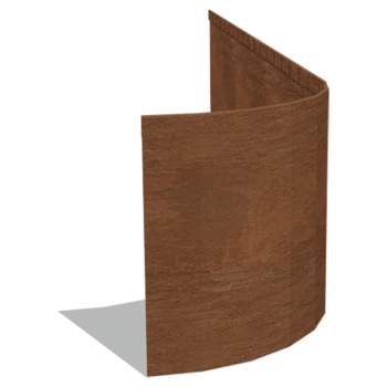 Zagięte obrzeże ogrodowe ze stali corten FLEX 35 cm (długość 150 cm)