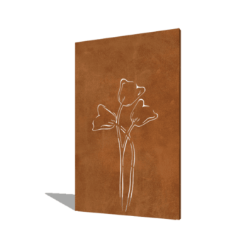 Tulipan symetryczne stal kortenowska 120 x 6 x 190 cm