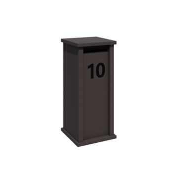 Stalowa skrzynka na listy - Arizona S - 40 x 40 x 100 cm - RAL7016 matowy (szary antracyt)