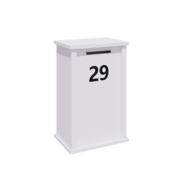 Stalowa skrzynka na listy - Arizona M - 60 x 40 x 100 cm - RAL9010 matowy (biały)