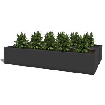 Donica balkonowa stal malowanej proszkowo 80 cm