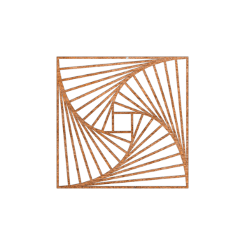 Kształty geometryczne Dekoracja ścienna ze stali Corten 3.0