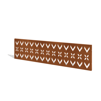 Ogrodzenie ze stali Corten H panelu V 180 x 47,5 cm