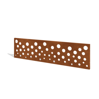 Ogrodzenie ze stali Corten H panelu B 180 x 47,5 cm