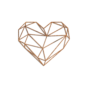 Dekoracja ścienna ze stali corten - Serce Large - 80,1 x 93,4 cm