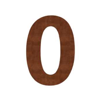 Numer domu ze stali corten 0 - 20,4 x 30 cm