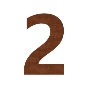 Numer domu ze stali corten 2 - 9,8 x 15 cm