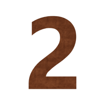 Numer domu ze stali corten 2 - 19,6 x 30 cm