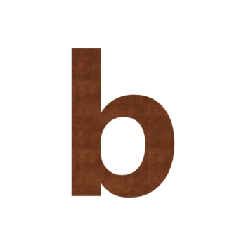 Numer domu ze stali corten B - 9,9 x 15 cm