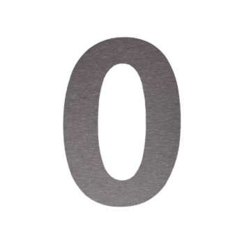 Numer domu ze stali nierdzewnej 0 - 10,4 x 15 cm - Szczotkowany