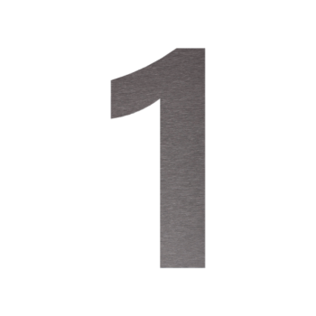 Numer domu ze stali nierdzewnej 1 - 12,9 x 30 cm - Szczotkowany