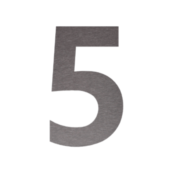 Numer domu ze stali nierdzewnej 5 - 30,5 x 50 cm - Szczotkowany