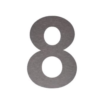 Numer domu ze stali nierdzewnej 8 - 34,2 x 50 cm - Szczotkowany