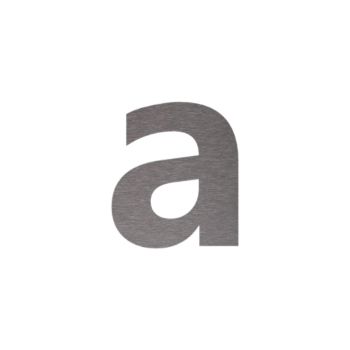 Numer domu ze stali nierdzewnej A - 13 x 15 cm - Szczotkowany