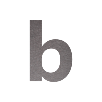 Numer domu ze stali nierdzewnej B - 15 x 22 cm - Szczotkowany