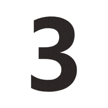 Numer domu ze stali nierdzewnej 3 - 30,4 x 50 cm - RAL9005 drobna struktura (czarny)