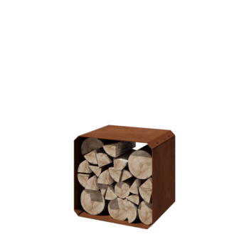 Drewutnia ze stali corten - Colorado 1 sztuka - 40 x 40 x 40 cm