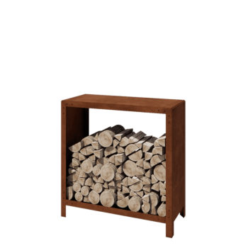 Drewutnia ze stali corten - Indiana - 100 x 40 x 100 cm