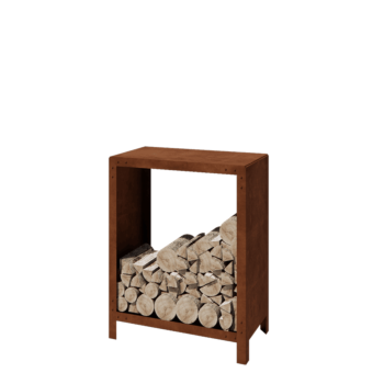 Drewutnia ze stali corten - Indiana - 80 x 40 x 100 cm